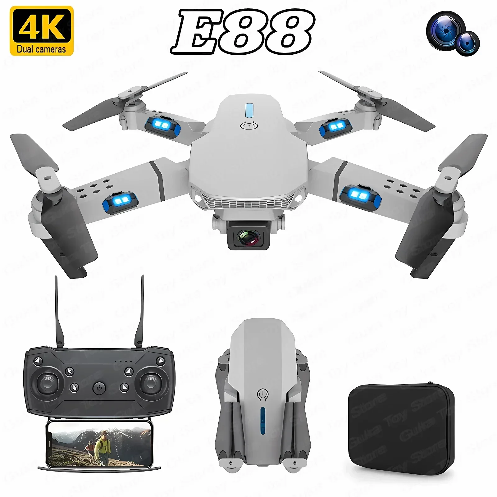 E88 Pro WIFI FPV Drone Wide An - огляд і ціна Drone Camera Wide Angle