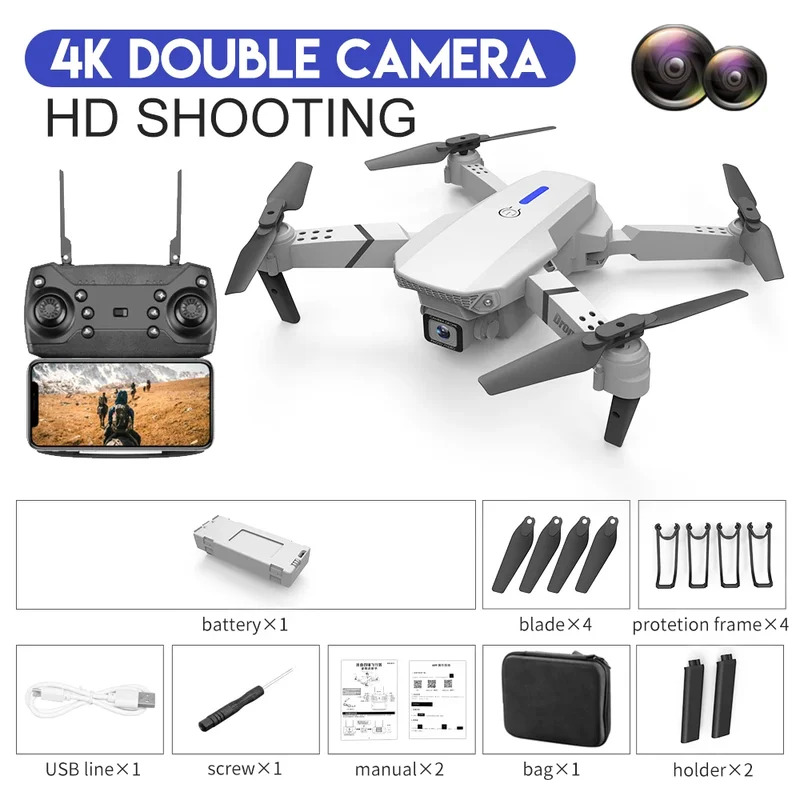 E88 ProIntelligent Folding Dro - огляд і ціна Drone Camera Wide Angle